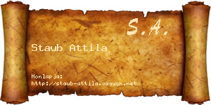 Staub Attila névjegykártya